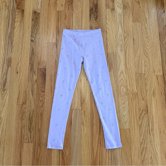 J Crew Crewcuts Girls' Glitter Snowflake Leggings, Size 8 - Picture 3 of 4